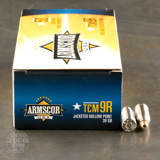 50rds - 22 TCM 9R Armscor USA 39gr. JHP Ammo (Not For Rifles)
