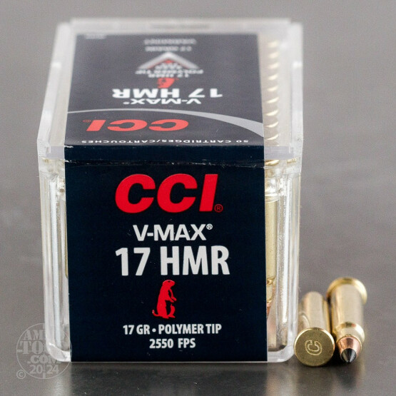 50rds - .17 HMR CCI 17gr. V-Max Polymer Tip Ammo