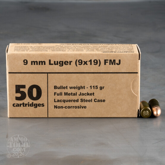 500rds – 9mm Barnaul 115gr. FMJ Ammo