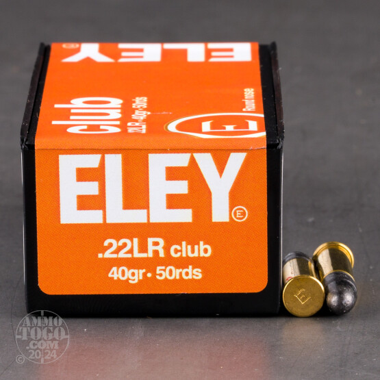 50rds - 22LR Eley Club 40gr. Solid Point Ammo