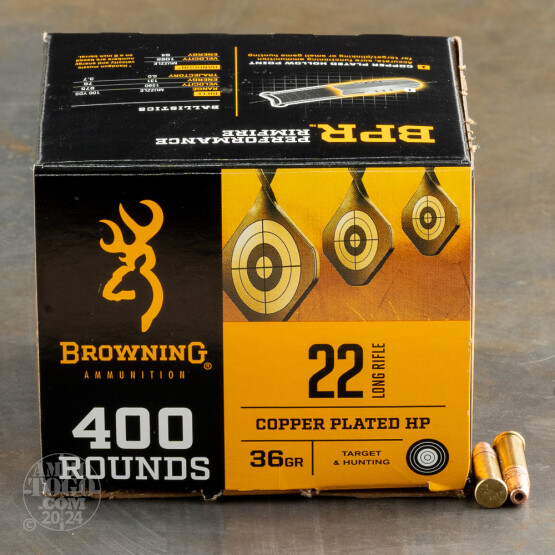 800rds – 22 LR Browning 36gr. CPHP Ammo