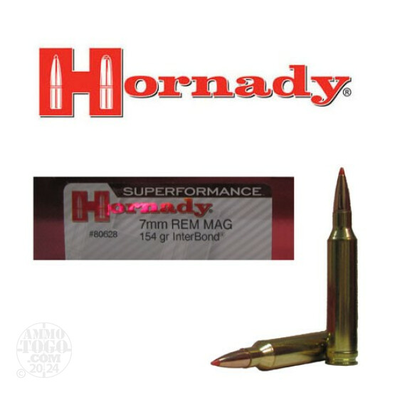 20rds - 7mm Rem Mag Hornady Superformance 154gr. InterBond Ammo