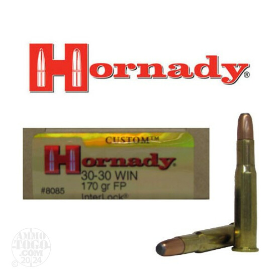 20rds - 30-30 Hornady 170gr. Flat Point Ammo