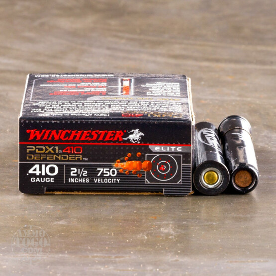 10rds – 410 Bore Winchester PDX1 Defender 2-1/2" 3 Plated Defense Disc & 12 Pellet BB Shot Ammo
