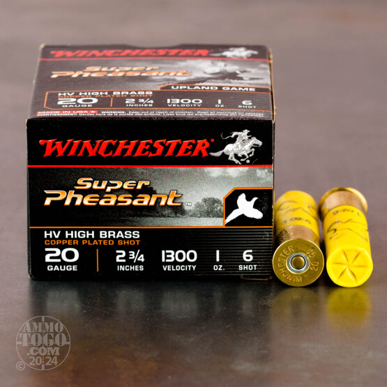 25rds – 20 Gauge Winchester Super Pheasant 2-3/4" 1 oz. #6 Shot Ammo