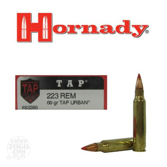 200rds - .223 Hornady TAP LE 60gr. Urban Tactical Ammo