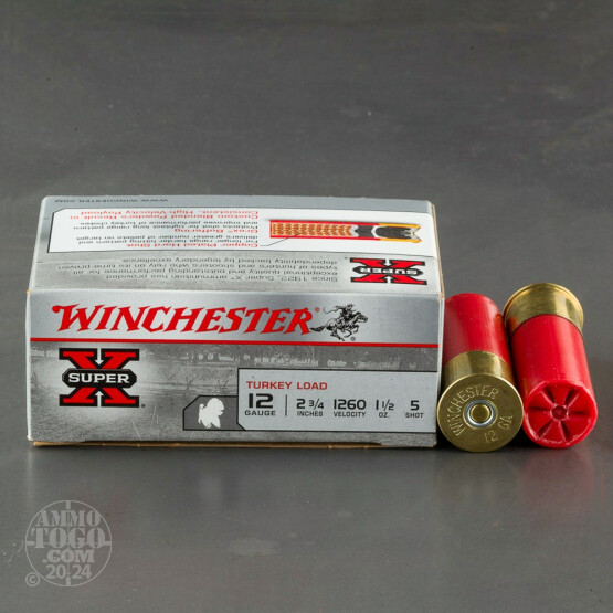 10rds - 12 Gauge Winchester Super-X 2 3/4"  1 1/2oz.  #5 Turkey Load