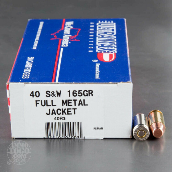 1000rds - 40 S&W Ultramax Remanufactured 165gr. FMJ Ammo