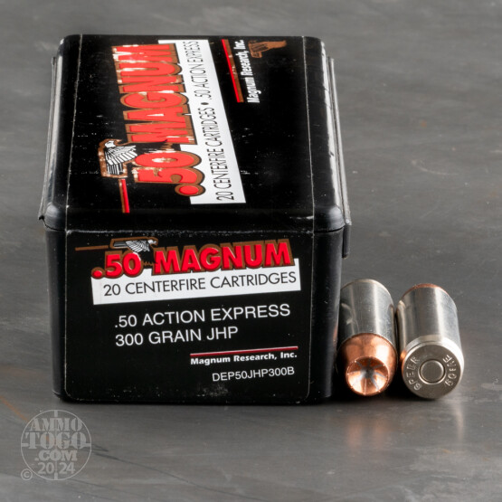20rds - 50 AE Magnum Research 300gr. JHP Ammo