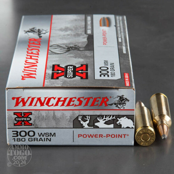 20rds - 300 WSM Winchester Super-X 180gr. Power Point Ammo