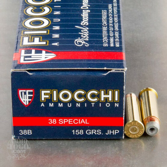 50rds – 38 Special Fiocchi 158gr. JHP Ammo
