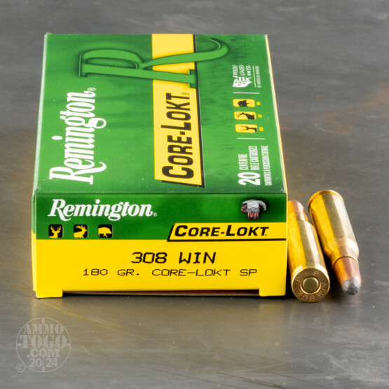 20rds - .308 Remington Express Core-Lokt 180gr. Soft Point Ammo