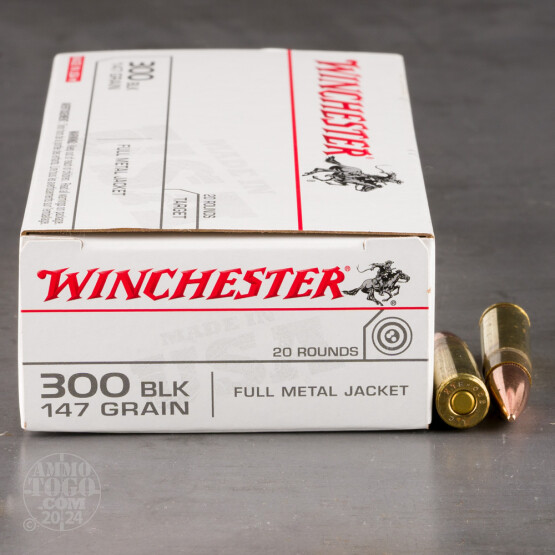 200rds – 300 AAC Blackout Winchester USA 147gr. FMJ Ammo