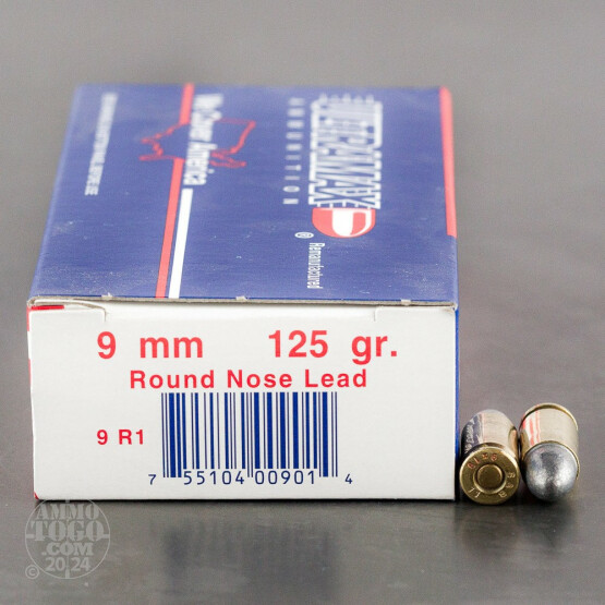 50rds - 9mm Ultramax 125gr. LRN Ammo