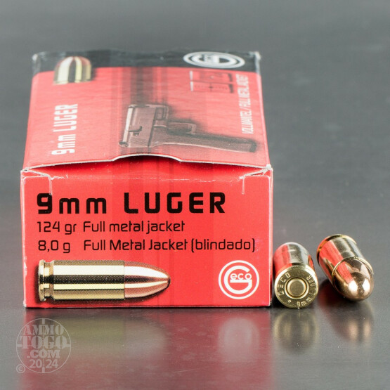 50rds - 9mm Dynamit Nobel (Geco) 124gr. FMJ Ammo