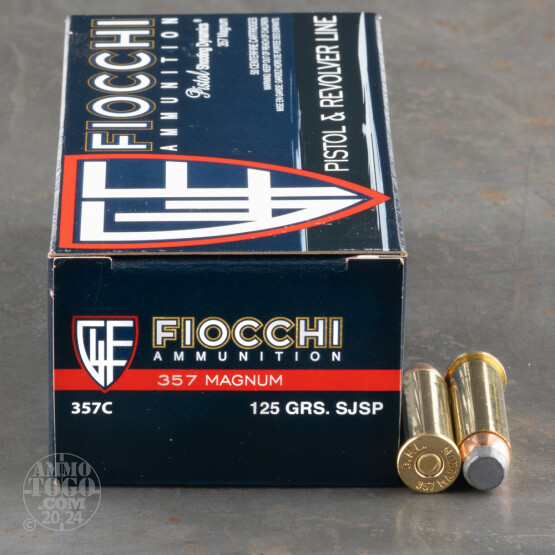 50rds - 357 Mag Fiocchi 125gr Semi Jacketed Soft Point