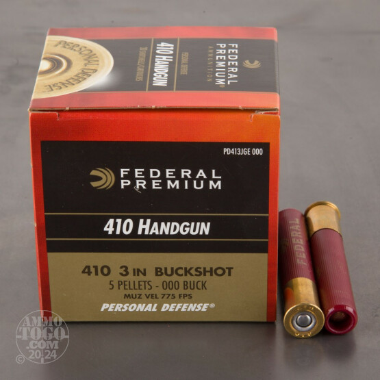 200rds – 410 Bore Federal Premium Personal Defense 3" 5-Pellet 000 Buckshot Ammo