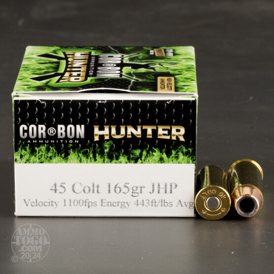 20rds – 45 Long Colt Corbon 165gr. JHP Ammo