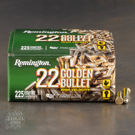 225rds – 22 LR Remington 22 Golden Bullet 36gr. CPHP Ammo