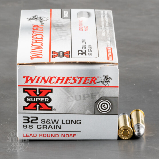 50rds - 32 S&W Long Winchester Super-X 98gr. LRN Ammo