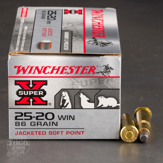 50rds – 25-20 Winchester Winchester Super-X 86gr. SP Ammo