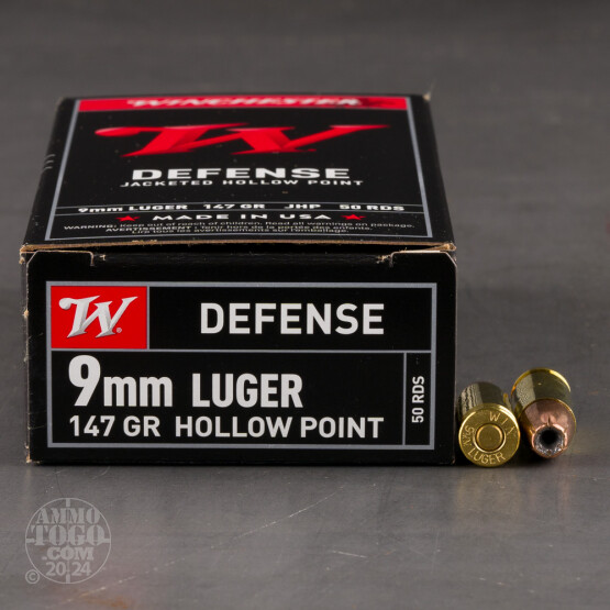 50rds - 9mm Winchester USA 147gr. Hollow Point Ammo