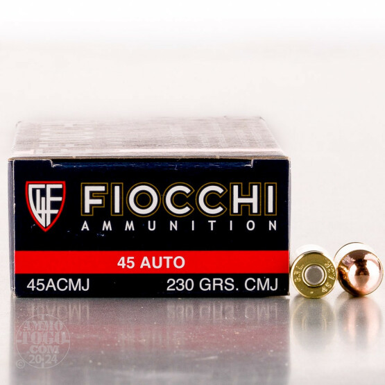 50rds – 45 ACP Fiocchi Shooting Dynamics 230gr. CMJ
