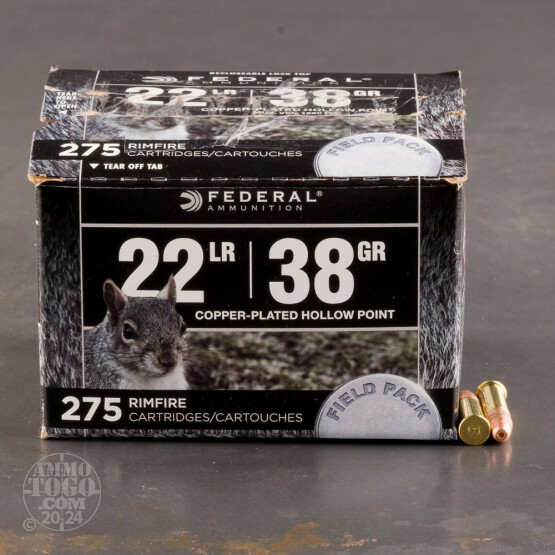 275rds – 22 LR Federal Field Pack 38gr. CPHP Ammo