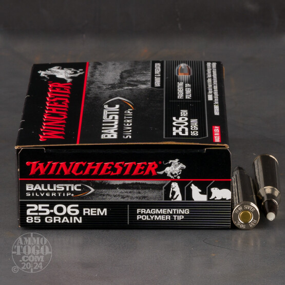 20rds - 25-06 Rem. Winchester 85gr. Supreme Ballistic Silvertip Ammo