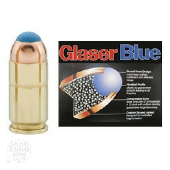 6rds - 9x18 Makarov Glaser Blue Safety Slug 75gr. Ammo