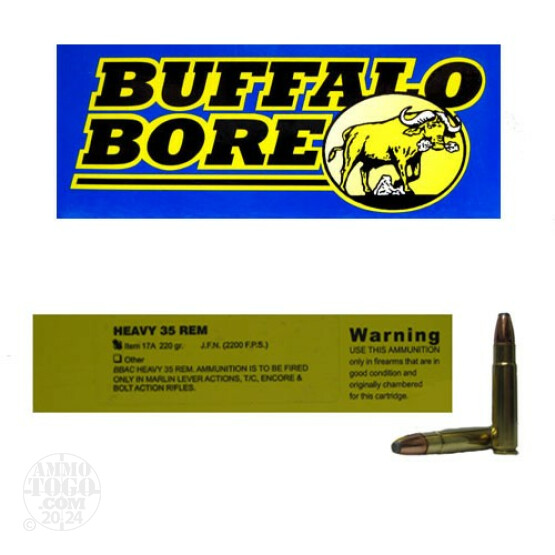 20rds - 35 Rem. Heavy Buffalo Bore 220gr. JFN Ammo