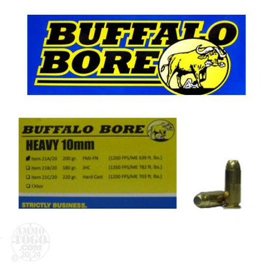 20rds - 10mm Heavy Buffalo Bore 200gr. FMJ-FN