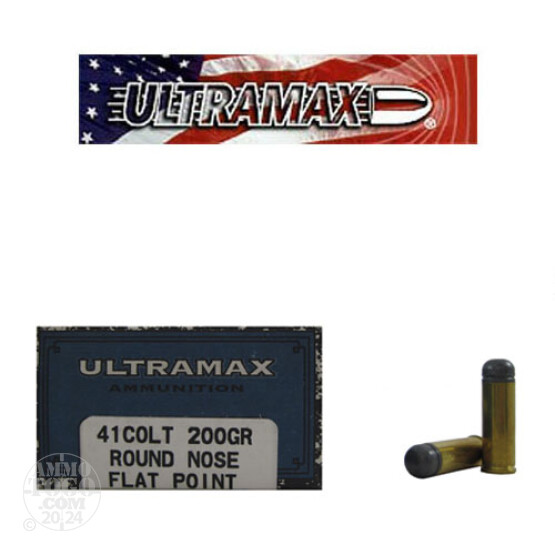 50rds - 41 Colt Ultramax 200gr. RNFP Lead Cowboy Action Ammo