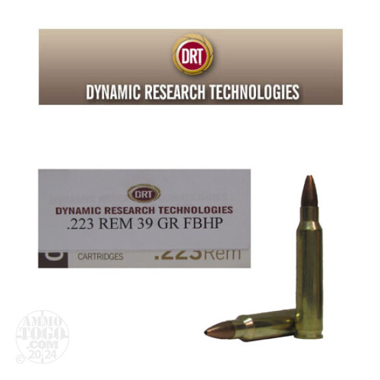 20rds - 223 DRT 39gr. FB HP Lead Free Fragmenting Ammo