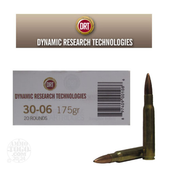 20rds - 30-06 DRT 175gr. BTHP Lead Free Fragmenting Ammo