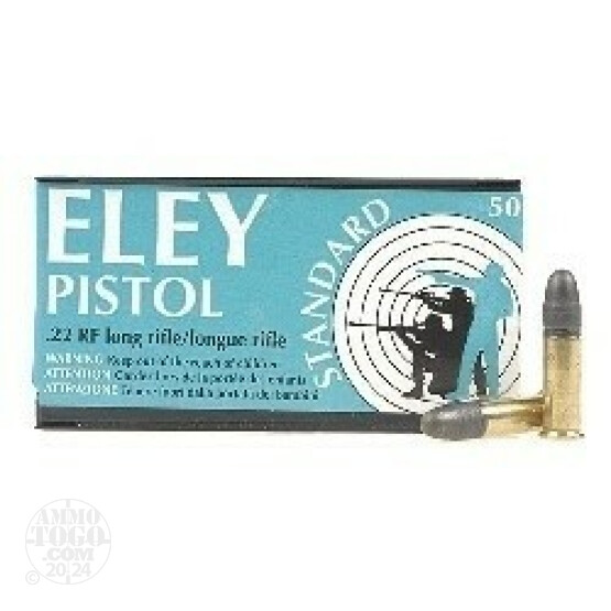 500rds - 22LR Eley Pistol Standard 40gr. Solid Point Ammo