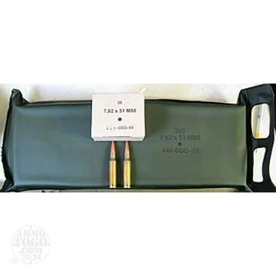 1000rds - .308 Lithuanian Military 146gr. FMJ Ammo