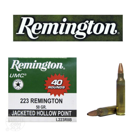 40rds - 223 Remington UMC 50gr. Jacketed Hollow Point Ammo