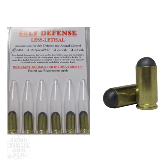 6rds - 9mm Rubber Projectile Ammo