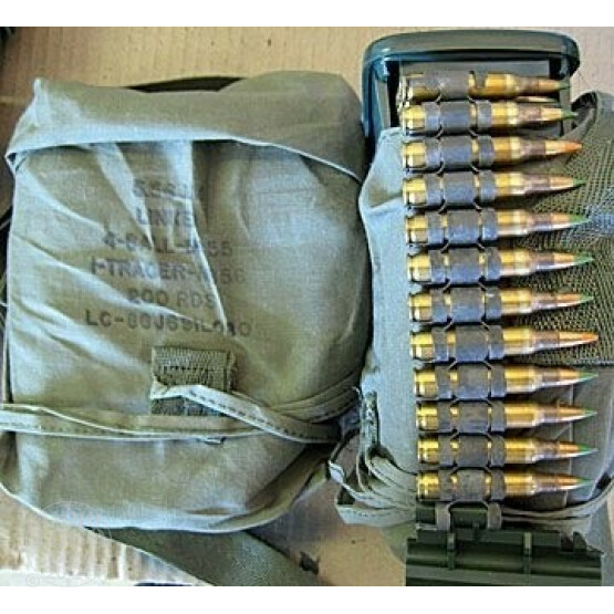 200rds - 5.56 Lake City M-855 linked 4 to 1 M-856 Tracer Ammo