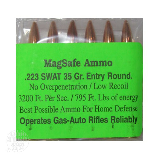 6rds - 223 Magsafe 35gr. SWAT Entry Ammo