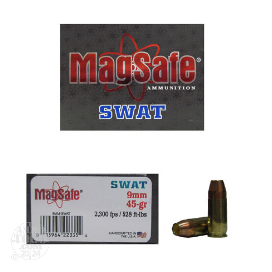 10rds - 9mm Magsafe 45gr. SWAT Load Ammo