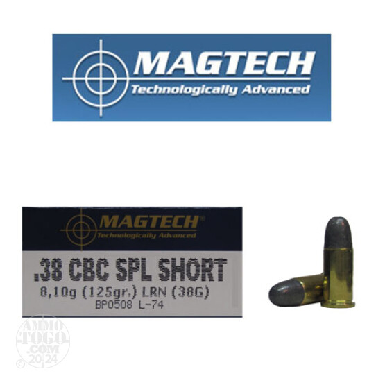 500rds - 38 Special Short Magtech 125gr. Lead Round Nose Ammo
