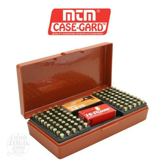 1 - MTM Case-Gard SB-200 100rd. Rimfire Ammo Box for .22 - 17HMR Rust Color