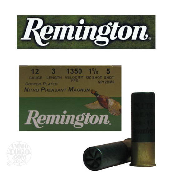 25rds - 12 Gauge Remington Nitro Pheasant Magnum 3" 1 5/8oz. #5 Shot
