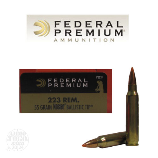 20rds - 223 Federal Premium Vital-Shok 55gr. Barnes TSX Lead Free Ammo