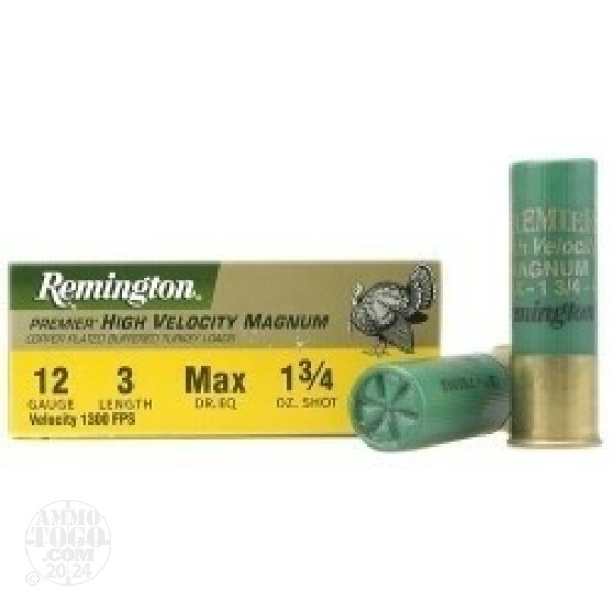 10rds - 12 Gauge Remington Premier HV Magnum 3" #6 Turkey Load