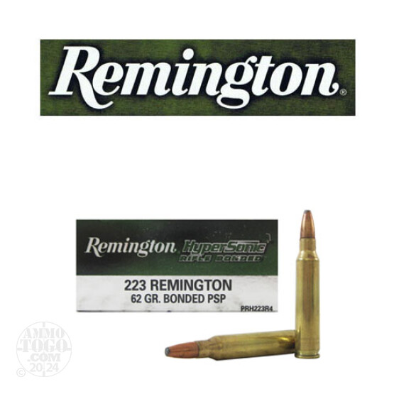 20rds - 223 Remington Hypersonic 62gr. Bonded PSP Ammo
