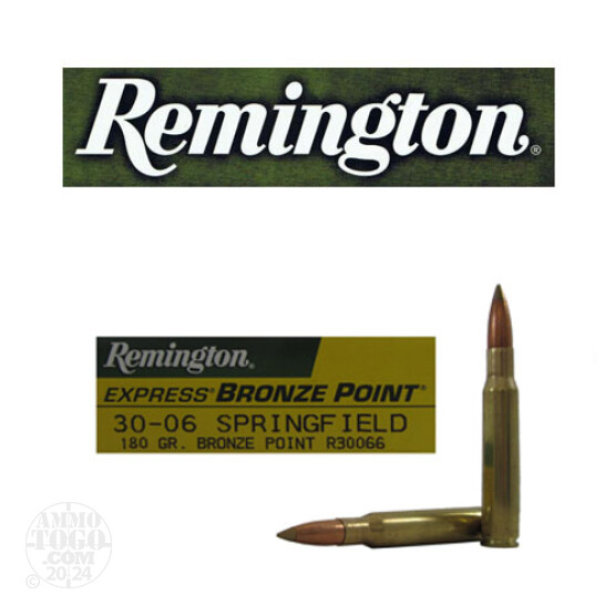 200rds - 30-06 Remington Express 180gr. Bronze Point Tipped Ammo
