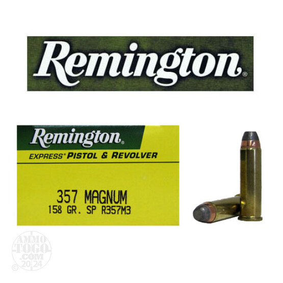 50rds - 357 Mag Remington Express 158gr. Semi-Jacketed Soft Point Ammo